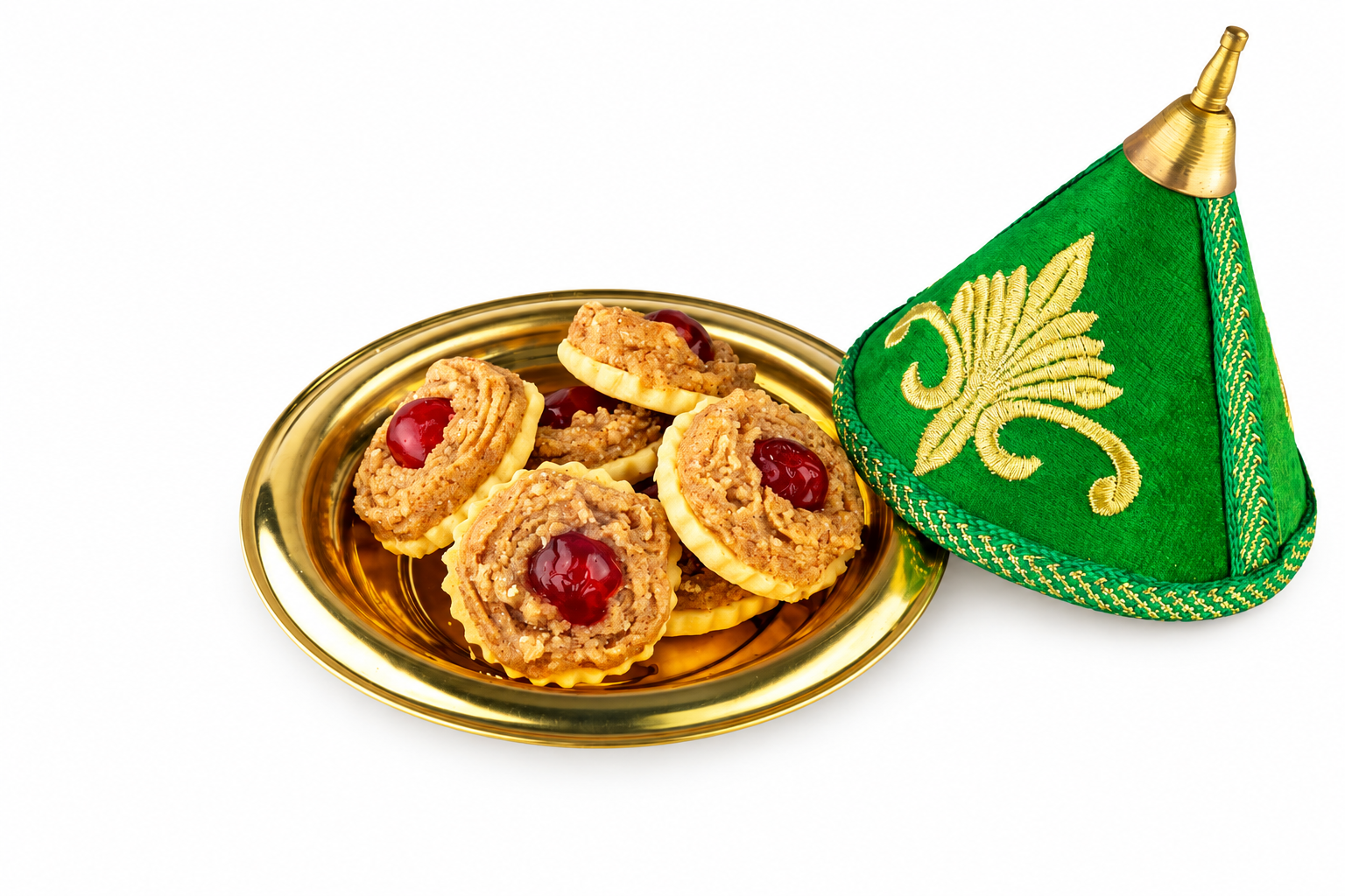02-Moroccan-sweets-on-a-clean-white-backdrop سابلي - الصورة 1